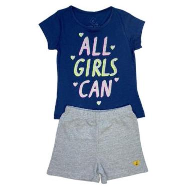 Imagem de Conjunto infantil menina marinho - tamanho g  2 anos - GIRASSOL