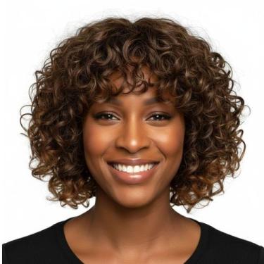 Imagem de Peruca Wig Diana Sintética 25cm Chocolate/Mel Escuro - Black Beauty, 4