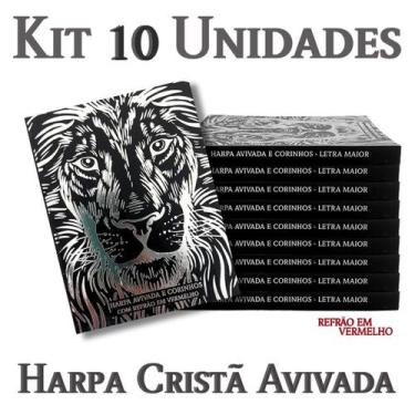 Imagem de Kit 10 unidades harpa avivada e corinhos brochura pequena letra maior 