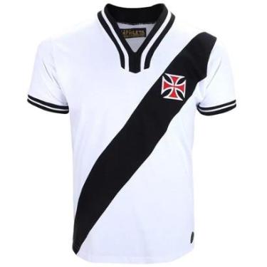 Imagem de Camisa Vasco Retrô 1970 Branca Masculina-Masculino