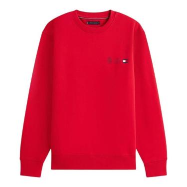 Imagem de Moletom Tommy Hilfiger Small Crest Outline Crew Neck Branco-Masculino