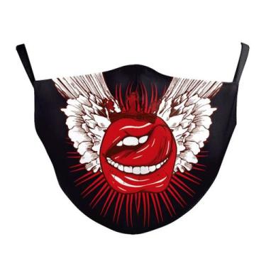 Imagem de Máscara facial de algodão reutilizável com impressão digital Big Mouse