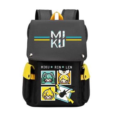 Imagem de Mochila escolar Hatsune Miku Anime para escola 32x18x42cm - Yiweisai