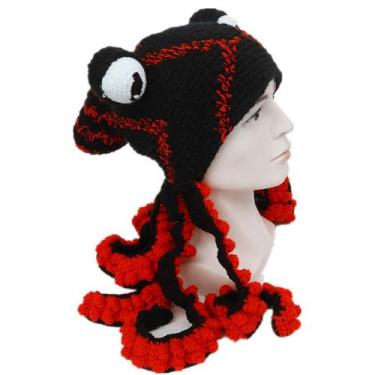 Imagem de Chapéu Octopus Cosplay Costume Headwear Warm Soft Cozy Unissex - Yiwei
