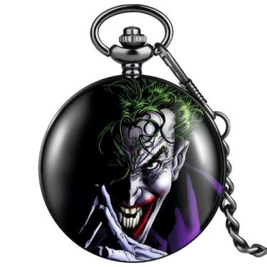 Imagem de Relógio de bolso Joker Retro para crianças com mostrador de liga leve 
