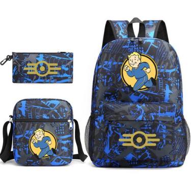 Imagem de Conjunto de mochilas Vaults Boys Cartoon Kids School Anime, 3 unidades