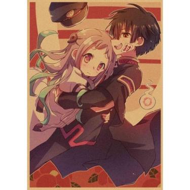 Imagem de Pôster de arte de parede decorativa com capa de banheiro Hanakokun Ret