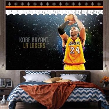 Imagem de Tapeçaria Kobe Bryant Anime Mangá Design 150x110cm Poliéster - Yiweisa
