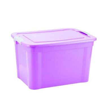 Imagem de Caixa Pop 30 Litros Agraplast Com Tampa E Alça 888, Lilas