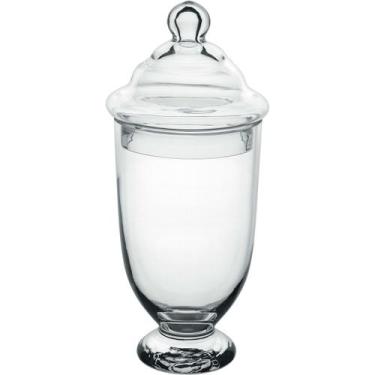 Imagem de POTICHE DECORATIVO BOMBONIERI HOME&CO VIDRO 29x13x13cm TRANSPARENTE