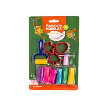 Imagem de Kit Massa de Modelar 6 Cores + 5 Peças Leo&Leo Leonora - 73515