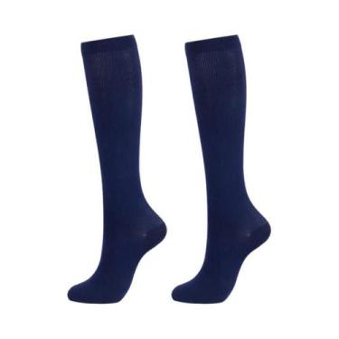 Imagem de Meias De Compressão Em Cores Sólidas Para Circulação Sanguínea, Esport