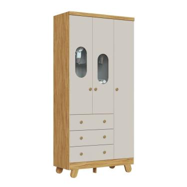 Imagem de Guarda Roupa Bebê Pingo Móveis Peroba MDF 03 portas 