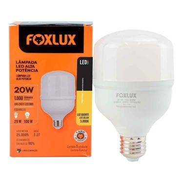 Imagem de Lâmpada Led De Alta Potência Foxlux 20w 3000k E-27