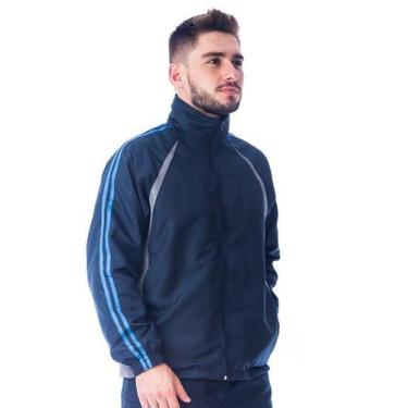 Imagem de Agasalho Masculino Tactel Calça Jaqueta Forrado Esportivo - BUTU BIRU 