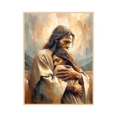 Imagem de Pôster De Arte De Parede Com Retrato De Jesus Cristo, Eu Caminhará Com