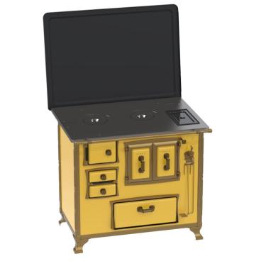 Imagem de Fogao a Lenha Venax GII n 2 Renaissance Amarelo Cald SD