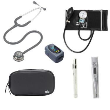 Imagem de KIT Estetoscópio Littmann 3M + Esgifmo + Case + Lanterna + Oxímetro + 