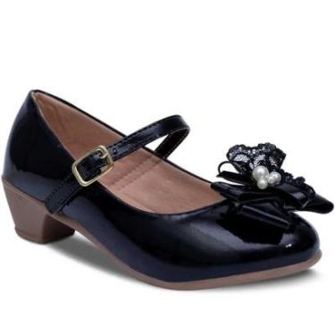 Imagem de Sapato Salto Infantil Feminino Sapatilha Menina Festa 03.17-Feminino