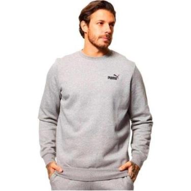 Imagem de BLUSA PUMA MOLETOM NO 1 LOGO CREW MASCULINA CINZA-Masculino
