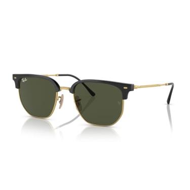 Imagem de Óculos de Sol Ray-Ban New Clubmaster 0RB4416 601/31 Tam 53 / Preto/Ouro - Lentes Verde