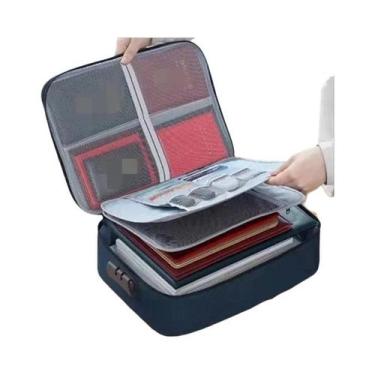 Imagem de Organizador De Documentos Unissex De 3 Camadas, Pasta Porta-Documentos