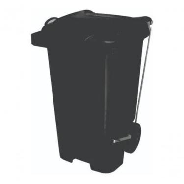 Imagem de Contêiner Lixeira Plástico Injetado 240 l com Rodas de 300mm e Pedal Metálico Verde Hig...