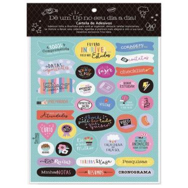 Imagem de Cartela de Adesivos Fina Ideia Fofos e Divertidos para Personalizar Cadernos Planners e Scrapbooks