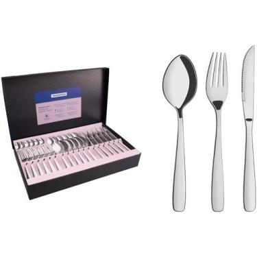 Imagem de Faqueiro Tramontina 36 Peças Inox Facas Churrasco Amazonas, Inox, 36