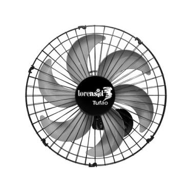 Imagem de Ventilador Parede 50cm Tufão 6 Pás Preto Bivolt - Loren Sid, Preto, Bi