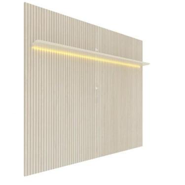 Imagem de Painel Ripado para TV até 90 Polegadas com LED 100% MDF 224cmx250cm Im