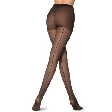 Imagem de Meia Calça Risca Atrás Loba Fio 15 5685-001, Preto, GG