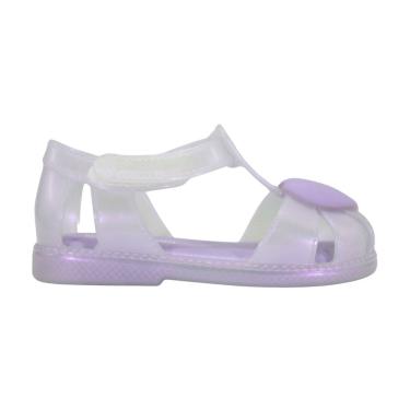 Imagem de Sandália Mini Melissa Hip Heart Ballerina Lilas/Metalizado