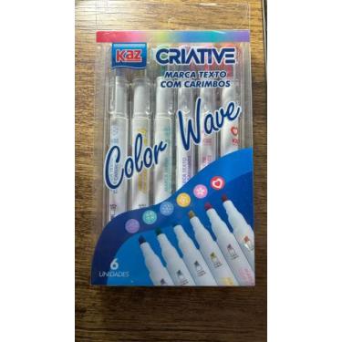 Imagem de Marca texto com carimbos color wave criative kaz