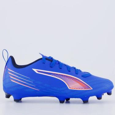 Imagem de Chuteira Puma Ultra 6 Play FG/AG Campo Juvenil Azul, 34