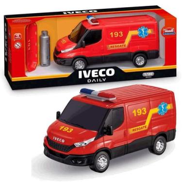 Imagem de Brinquedo Caminhão Resgate Vermelho Iveco Daily Usual - USUAL BRINQUED