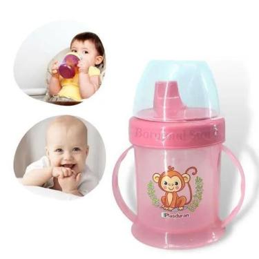 Imagem de Copo Infantil Com Alça tampa 200ml Kids Cores Sortidas - Plasduran