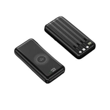 Imagem de Carregador Power Bank Universal Portátil Indução 10000mah 4 Pontas Usb