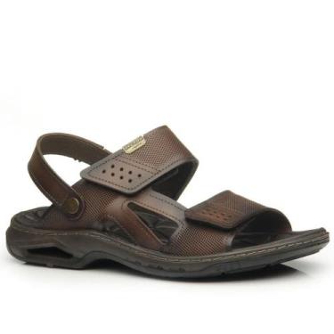 Imagem de Sandalia pegada em couro ref 133206 masculino, Marrom, 41