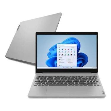 Imagem de Notebook Celeron Lenovo 128gb Ssd 4gb Ram W11 Prateado Cinza Platina