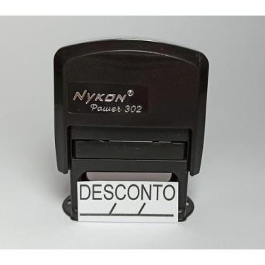 Imagem de Carimbo automático c/ a palavra DESCONTO   C 3,7cm x 1,3cm - Nykon