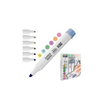 Imagem de Marca texto tons pastel com carimbo kaz