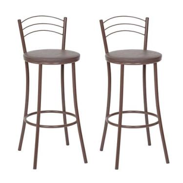 Imagem de Kit 2 Banquetas de Metal com Encosto - TRE PARONI