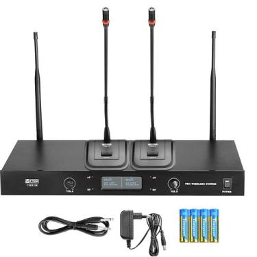 Imagem de 2 Microfones Gooseneck Sem Fio UHF Com Base E Receptor 820B CSR Profis