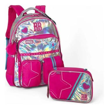 Imagem de Kit Mochila Rebecca Bonbon Holográfica Original + Estojo Box