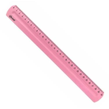 Imagem de Régua plástica 30CM - premium - Acrinil, Rosa