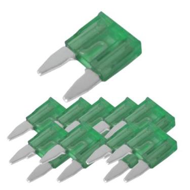 Imagem de Kit 10 fusivel lamina mini automotivo 30 a - COMPELL
