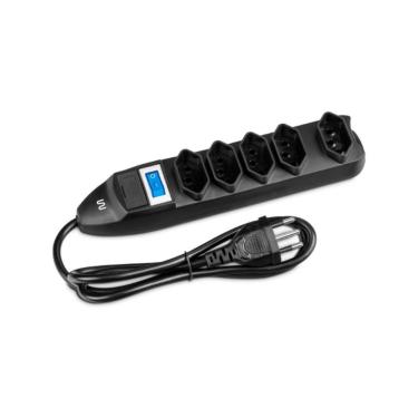 Imagem de Filtro de Linha Wi297 5 Tomadas com Régua Extensora Bivolt Automática 127-220V Preto Multi