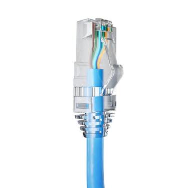 Imagem de Patch Cord de Rede Cat5e Patch Cord Furukawa Cat5e 0.5M Azul T568A 35104005 100% Cobre...