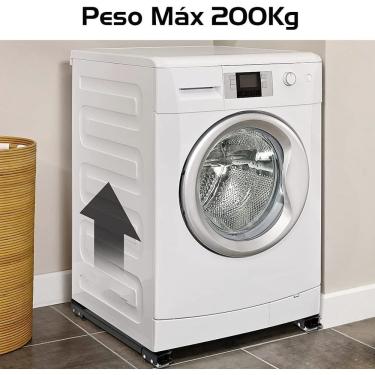 Imagem de Base Suporte Ajustável com Rodinhas Utimix para Geladeira Fogão Máquina de Lavar e Secadora Aço Carbono 45cm a 70cm